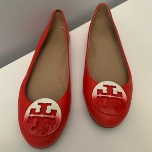 Tory Burch red ombré ballet flats size 10 women